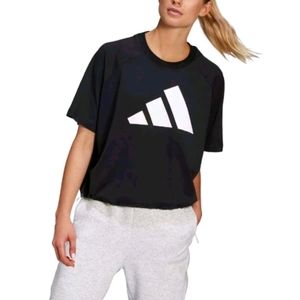 L/XL Adidas Drawstring Sports Tee Shirt